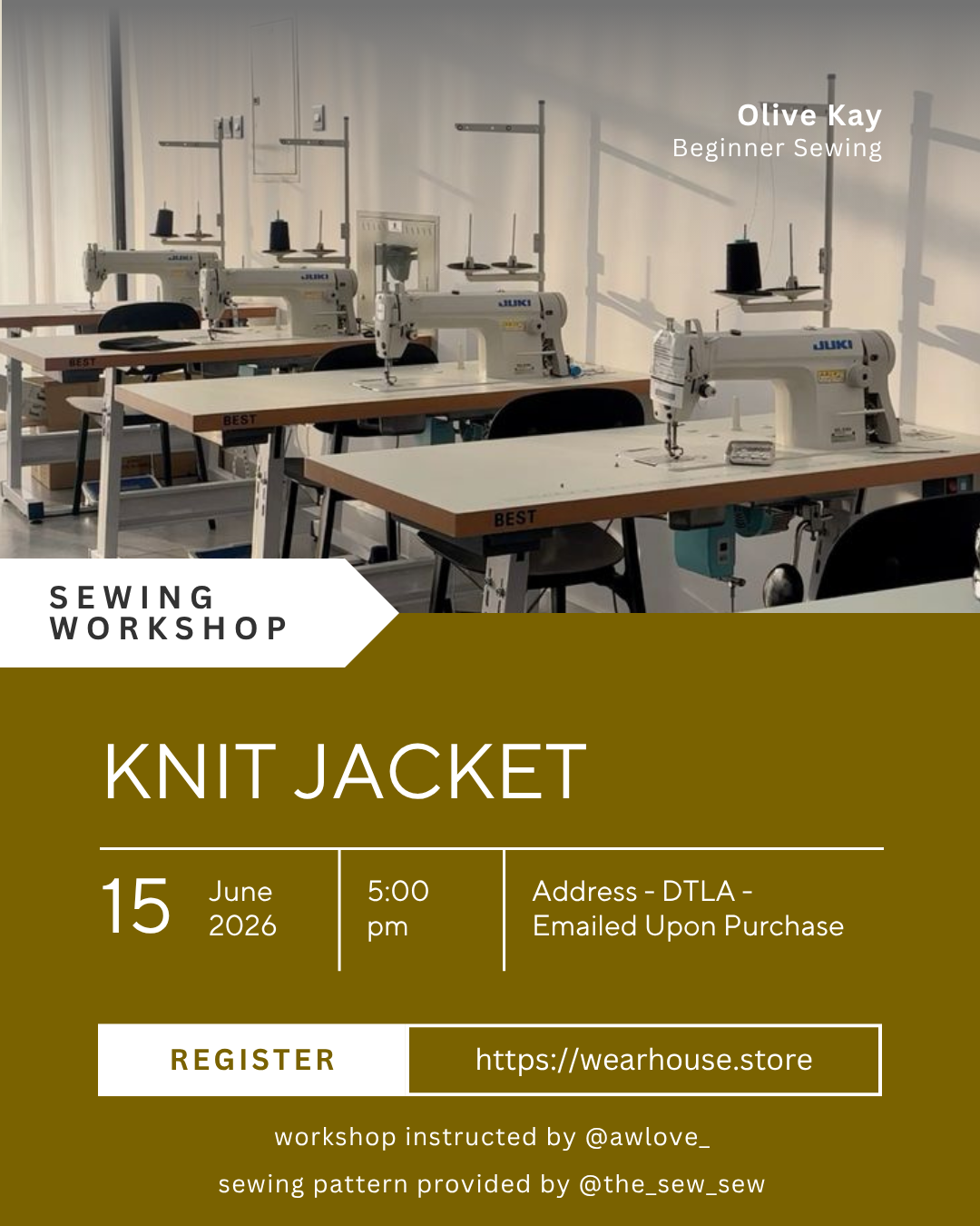 Sewing Class - Knit Jacket