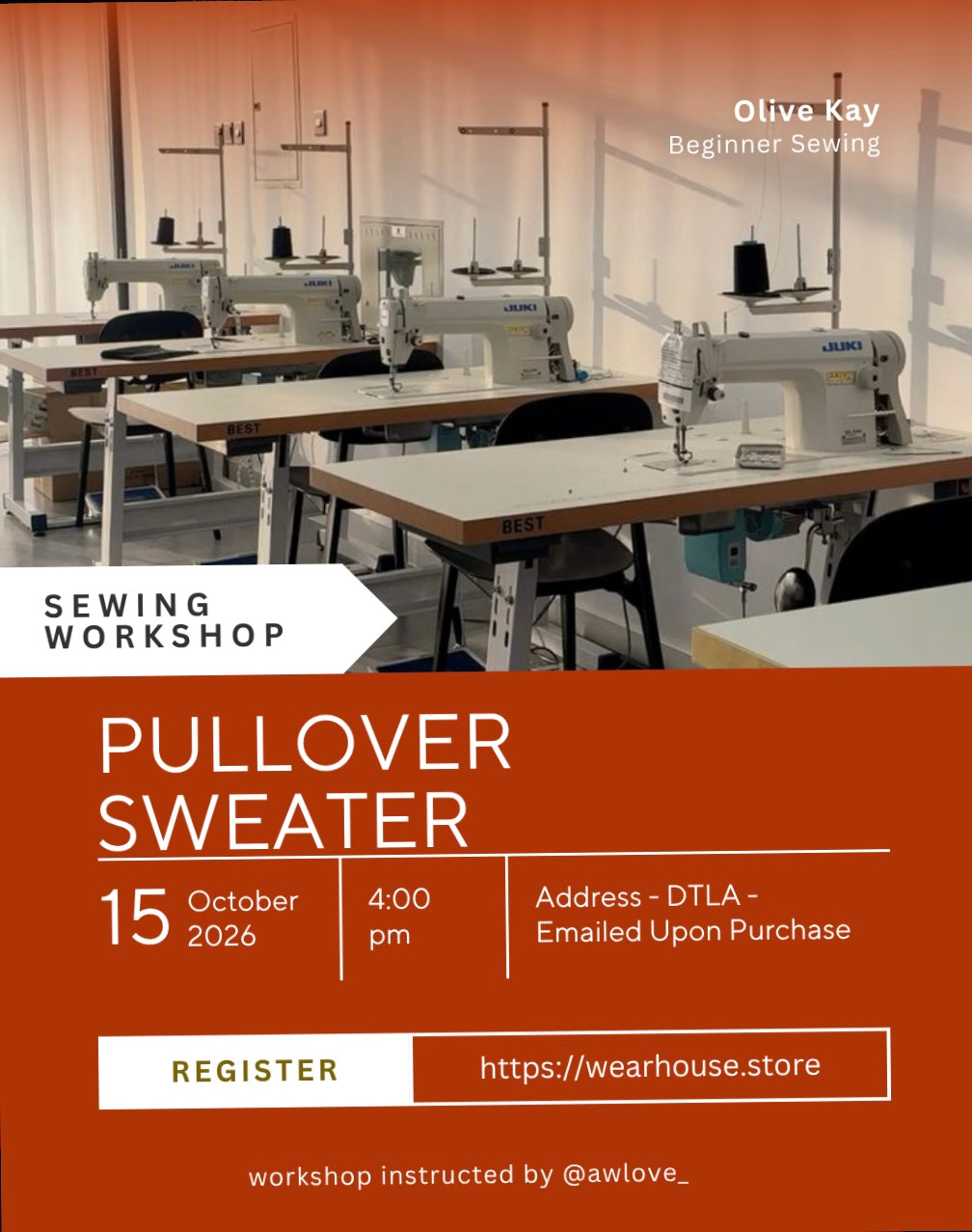 Sewing Class - Pullover Sweater