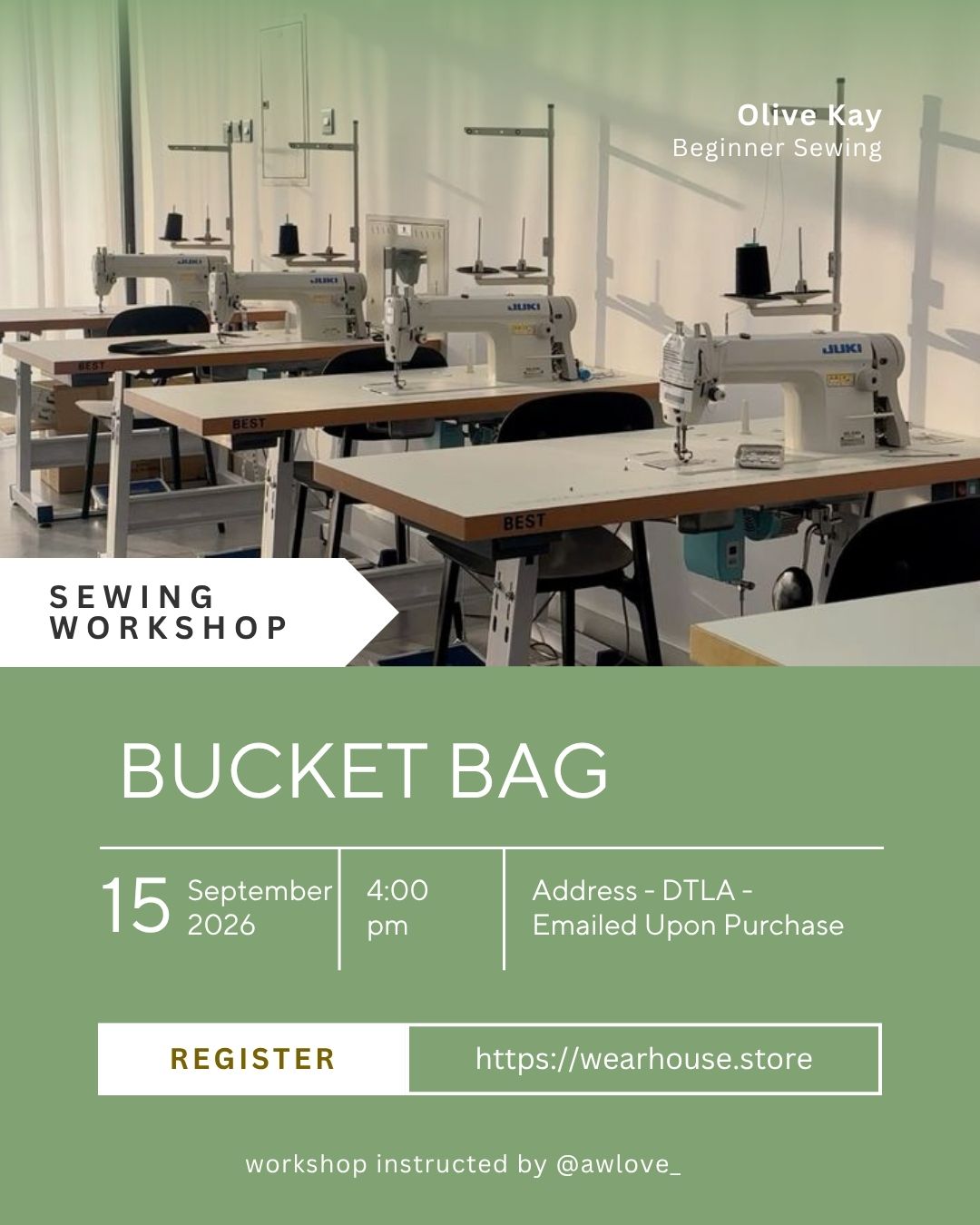 Sewing Class - BUCKET BAG